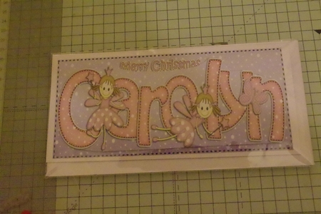Large DL Merry Christmas CAROLYN by Emma Osborne