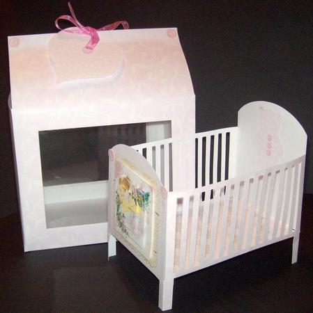 Baby Girl Keepsake Mini Cot Kit W Gift Box - Shabby Vintage by Emma Queenin
