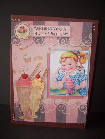 Soda Shoppe - Decoupage Card by Emma Queenin