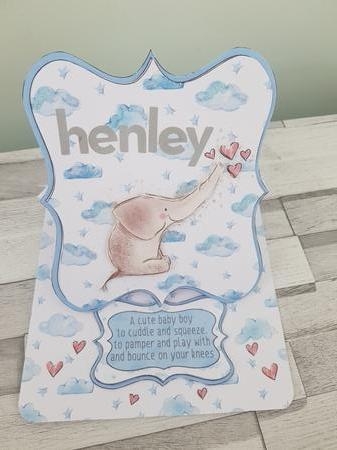 Baby Elephant New Baby Boy Card Making Kit Featured Gallery Photo