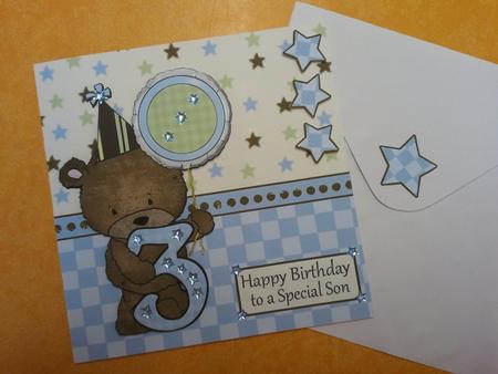 Birthday Bear Card - Third by Crafty M