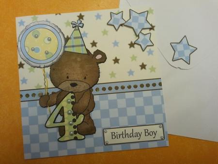 Birthday Bear Card - Fourth by Crafty M