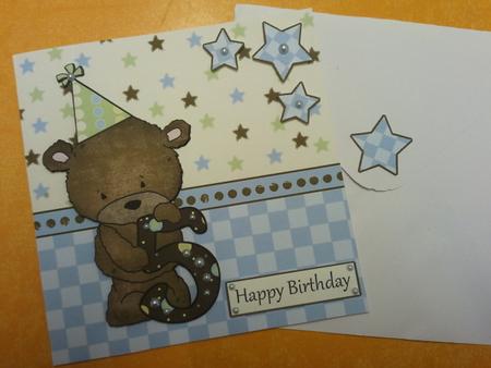 Birthday Bear Quick Card - Fifth by Crafty M