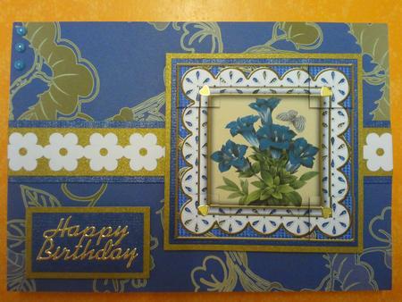 Oriental Iris Blue 1 A4 Backing Paper by Crafty M