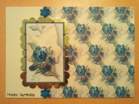 Iris and Leaf Backing by Crafty M