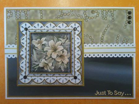 Grey Lillies Anglaise 5in Round Bottom Stacker by Crafty M