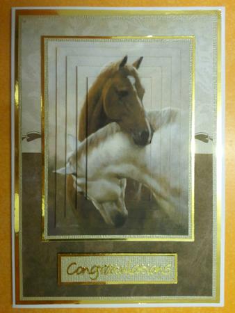 Beautiful Pair of Horses Entwined Pyramids by Crafty M