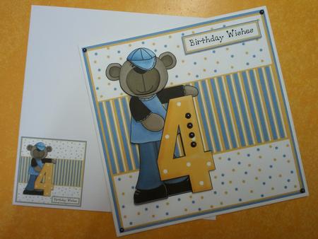 Birthday Bear - Fourth Birthday by Crafty M