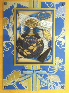 Blue Sapphire Perfume 7x5in Decoupage Step by Step Sheet by Crafty M