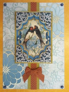 Birds Ornate Diamond 7x5 All 4 Corner Stacker by Crafty M