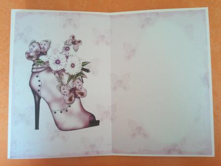 Pink Flowerheads Over Heel Insert by Crafty M