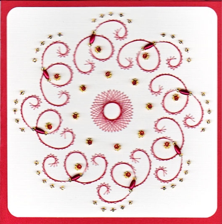 ED181 Red mandala by Emy Van Schaik