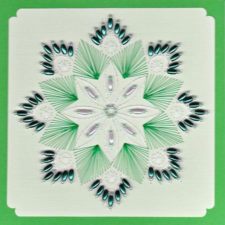 Ed056 Green Flower Mandala by Emy Van Schaik