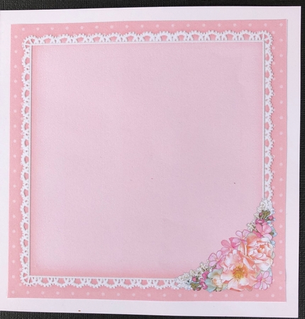 A Touch of Elegance Flowers, Pearls and Lace 8x8 matching insert by Engela Conradie