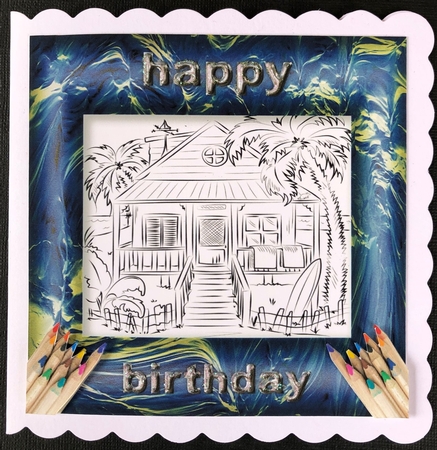 colouring birthday card by Engela Conradie
