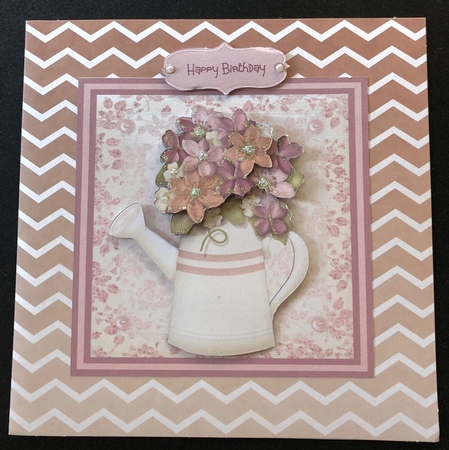 Flowers in a watering can 6x6 by Engela Conradie