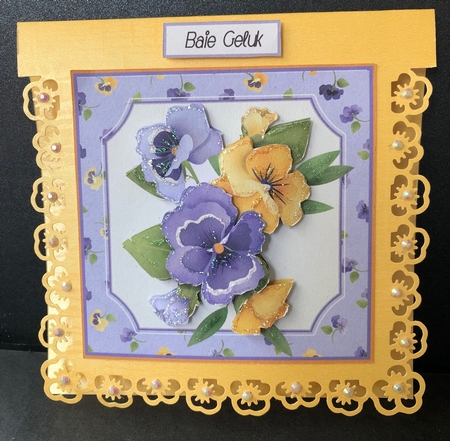 Pansies for mother 6x6 by Engela Conradie