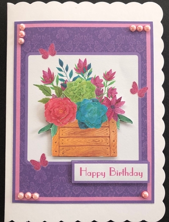 Mothers day greeting card with wildflowers and butterflies by Engela Conradie