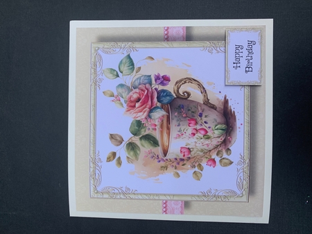 Simple Watercolour Teacup Of Flowers 8 by Engela Conradie