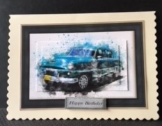 Abstract Classic Car 1 by Engela Conradie