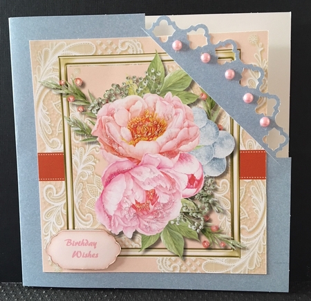 Pink Roses on Lace  by Engela Conradie