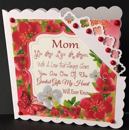Beautiful Red & White Flowers Mom 8x8 by Engela Conradie
