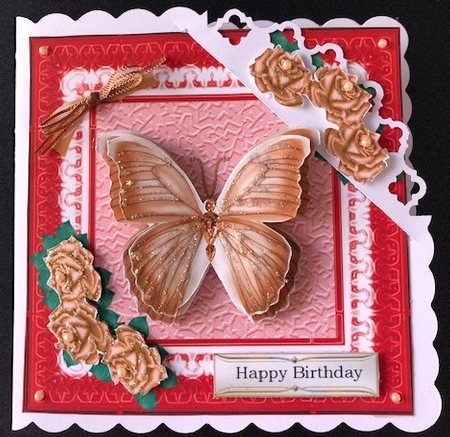 Jewelled Butterfly - Caramel Mini Kit by Engela Conradie