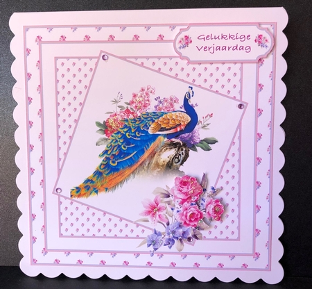 8 x 8 in step by step Mothers Day card front by Engela Conradie