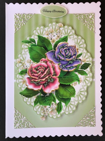 Lovely pink and lilac rose topper by Engela Conradie