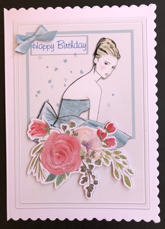 Happy birthday - lady in blue by Engela Conradie