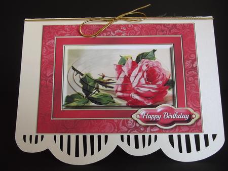 Pink Rose Fancy Quick Card by Engela Conradie
