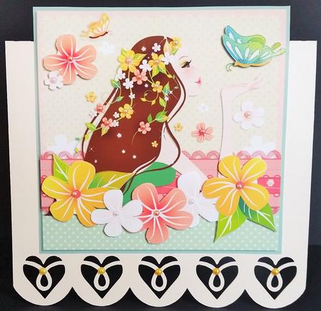 Enchanted Beauty Card Front Topper by Engela Conradie