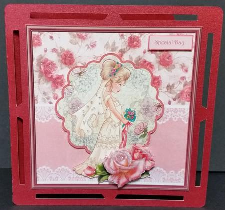 Here Comes the Bride Card with Decoupage by Engela Conradie