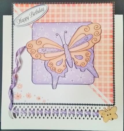 Butterfly Quick Card with 3D Decoupage by Engela Conradie