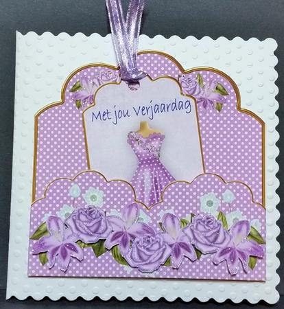 Lilac Dotty Fabulous Day Scallop Fashion Tag Mkit by Engela Conradie