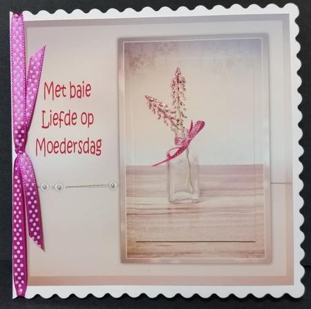 Hyacinth Blush 8x8inch Card Front. by Engela Conradie
