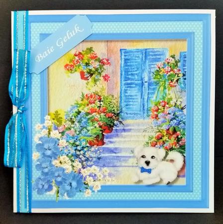 Lovely Blue Door with a Cute Dog  by Engela Conradie