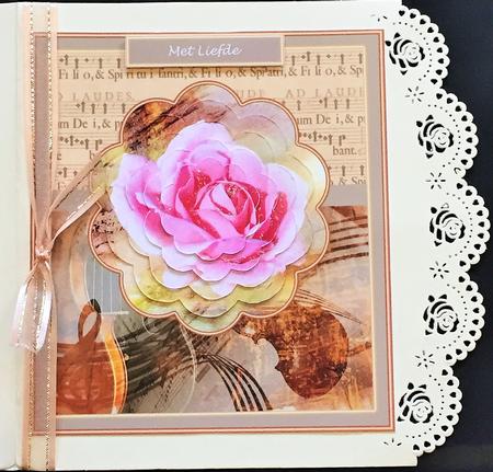 Pink Rose and Music by Engela Conradie