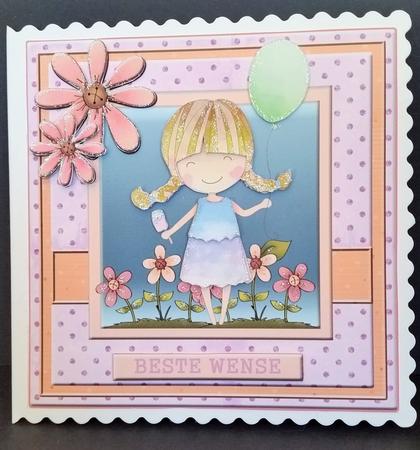 Mini Kit- Sweet Girlie Birthday Topper #3 by Engela Conradie