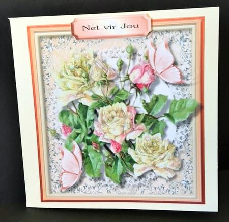 Beautiful Vintage Roses with Butterfly's  by Engela Conradie