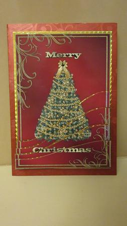 Christmas Tree Red Wave Edge Bottom Stacker by Enid Wadsworth