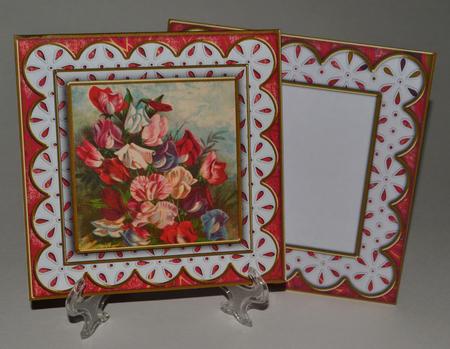 Sweet Peas Anglaise 3D Square Scallop Card Kit by Erica D Philip
