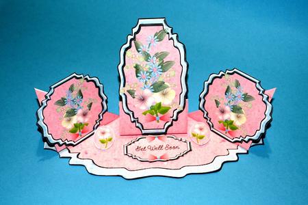 Triple Twist Easel Card - Pastel Flowers by Erica D Philip