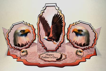 Triple Twist Easel Card - Eagle by Erica D Philip