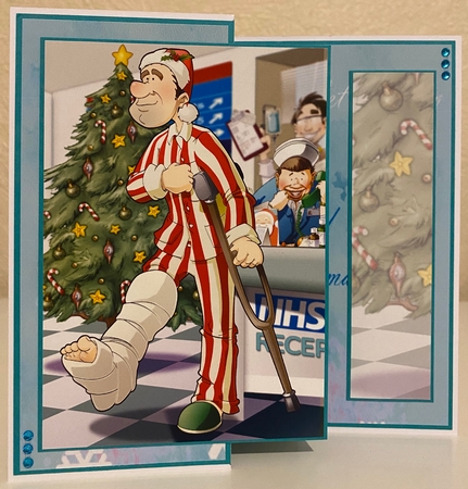 Christmas Broken Leg Dude by Erika Sissons