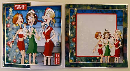 Its Always Wine OClock Christmas 8x8 Insert by Erika Sissons