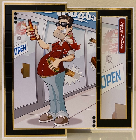 Beer and Kebab Dude by Erika Sissons