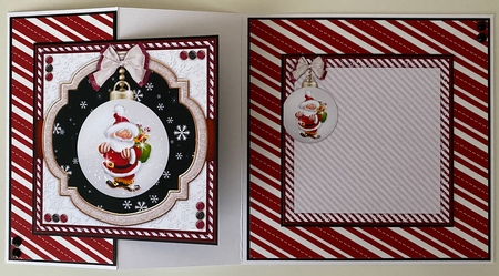 Santa Bauble1 Mini Card Kit by Erika Sissons