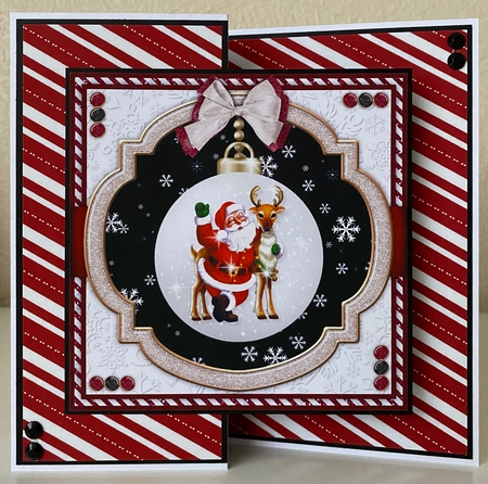 Santa Bauble4 Mini Card Kit by Erika Sissons