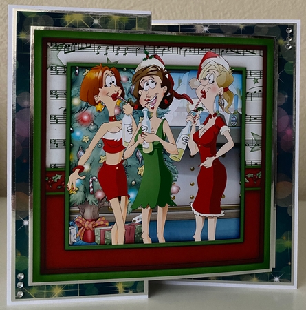 Its Always Wine OClock Christmas 4 Sheet Mini Kit by Erika Sissons